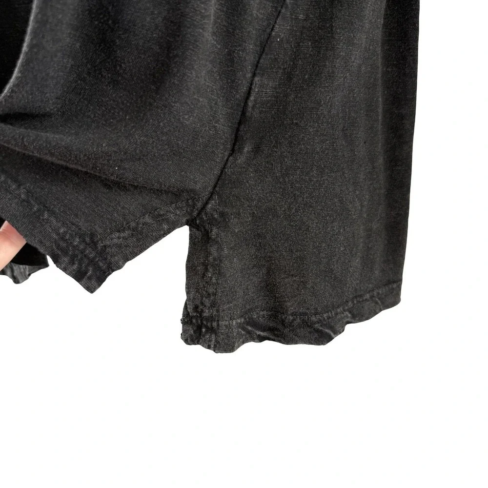 Free People Shirt Womens S Black Sheer Lace Embroidered Sleeve Top Whimsigoth